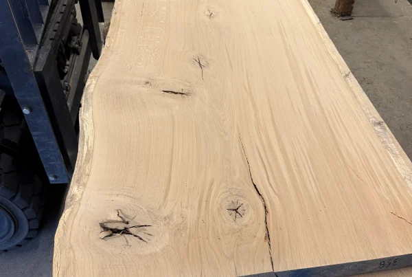 live edge quarter-sawn white oak slab 358 - full slab view